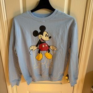 Disney Mickey Mouse blue crew neck sweatshirt. Size medium